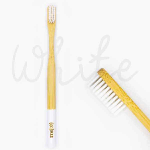 Biela bambusová zubná kefka – Jemná