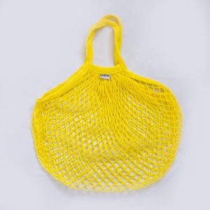 Nákupná EKO bavlnená sieťová taška "sieťovka" – žltá