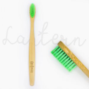 Zelená bambusová zubná kefka – Jemná