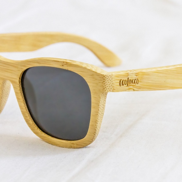 Výpredaj: Bambusové slnečné okuliare s polarizačnými sklami "Midnight"