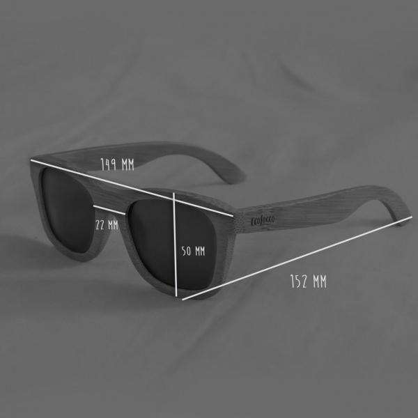 Výpredaj: Bambusové slnečné okuliare s polarizačnými sklami "Turquoise"