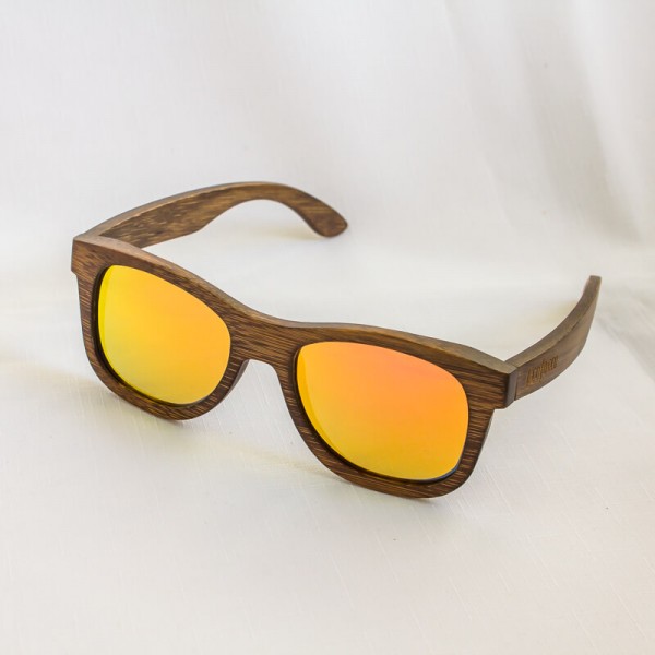 Bambusové slnečné okuliare s polarizačnými sklami "Sundown"