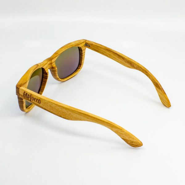 Drevené bambusové slnečné okuliare s polarizačnými sklami "Turquoise"