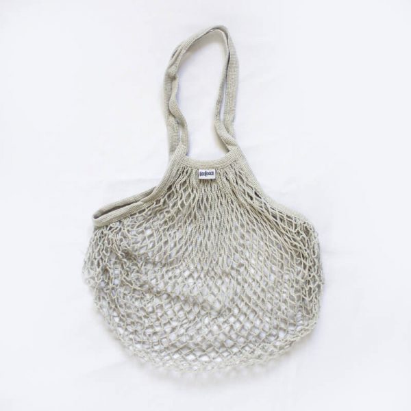 Nákupná EKO bavlnená sieťová taška "sieťovka" – šedá