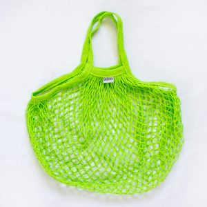 Nákupná EKO bavlnená sieťová taška "sieťovka" – zelená